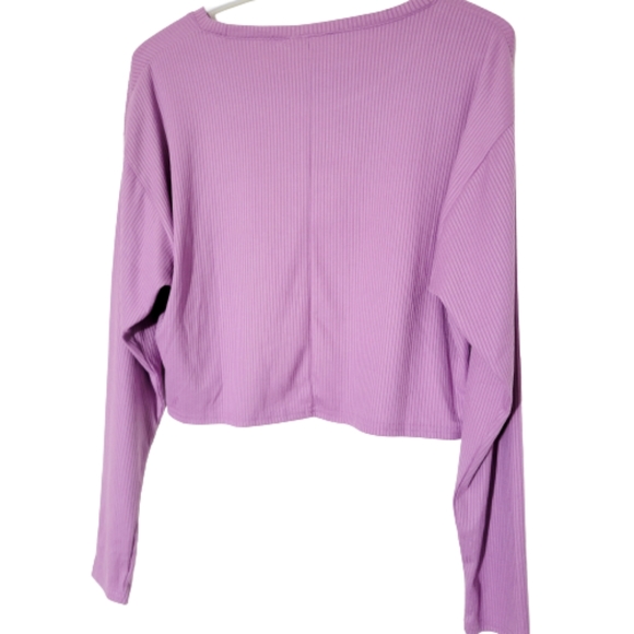 Abound crop long sleeve sweater, oversize ribbed boxy - Picture 3 of 4